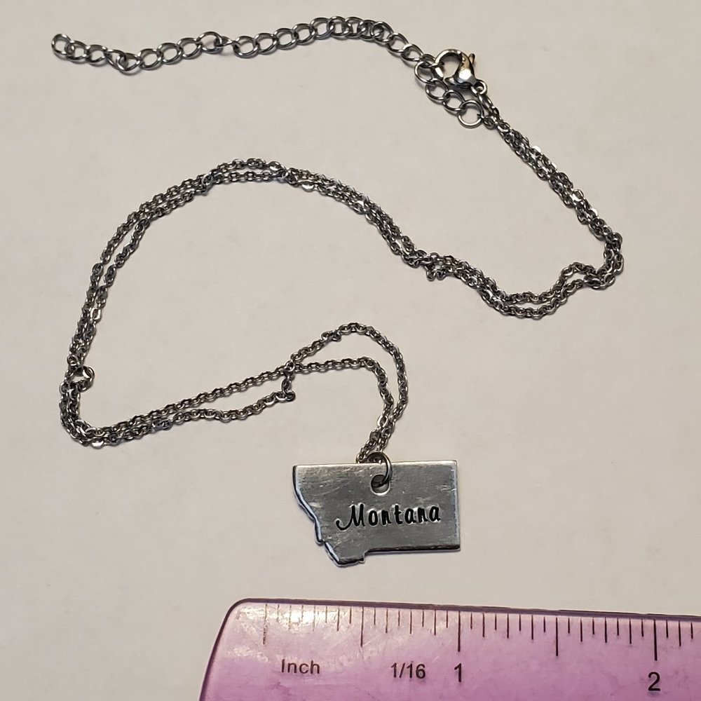 Montana state necklace